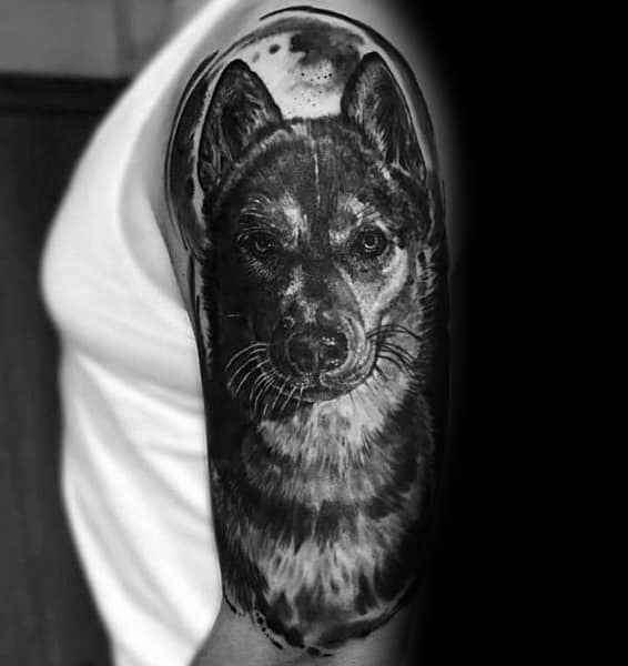 Siberian Husky Tattoos For Men