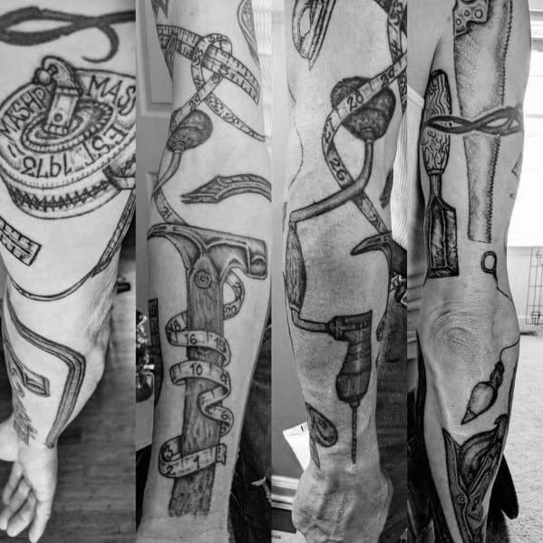 Sick Guys Carpenter Themed Tattoos