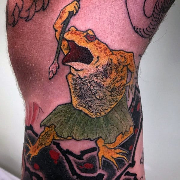 Sick Guys Japanese Frog Themed Tattoos