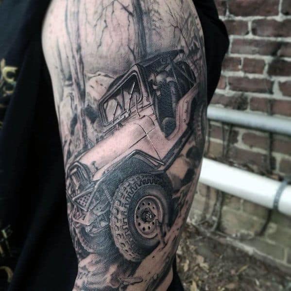 Sick Guys Jeep Themed Tattoos