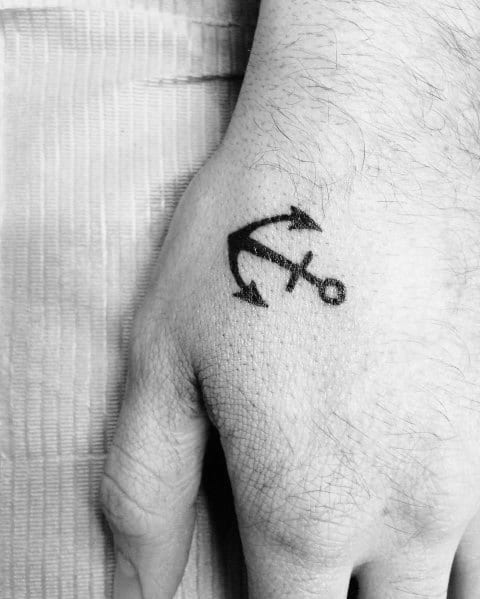 Sick Guys Simple Anchor Themed Tattoos