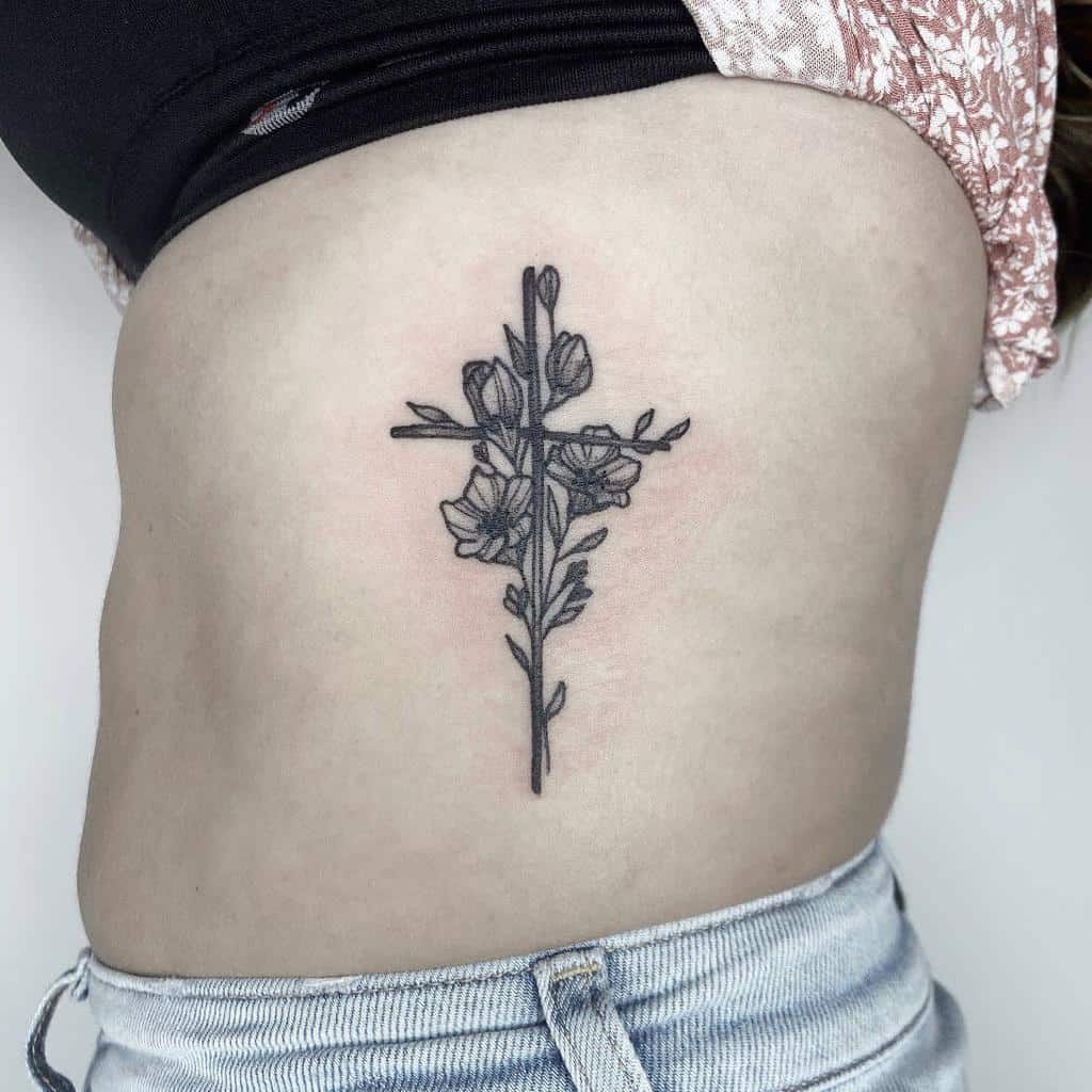 side cross tattoos for women tinytatsatx