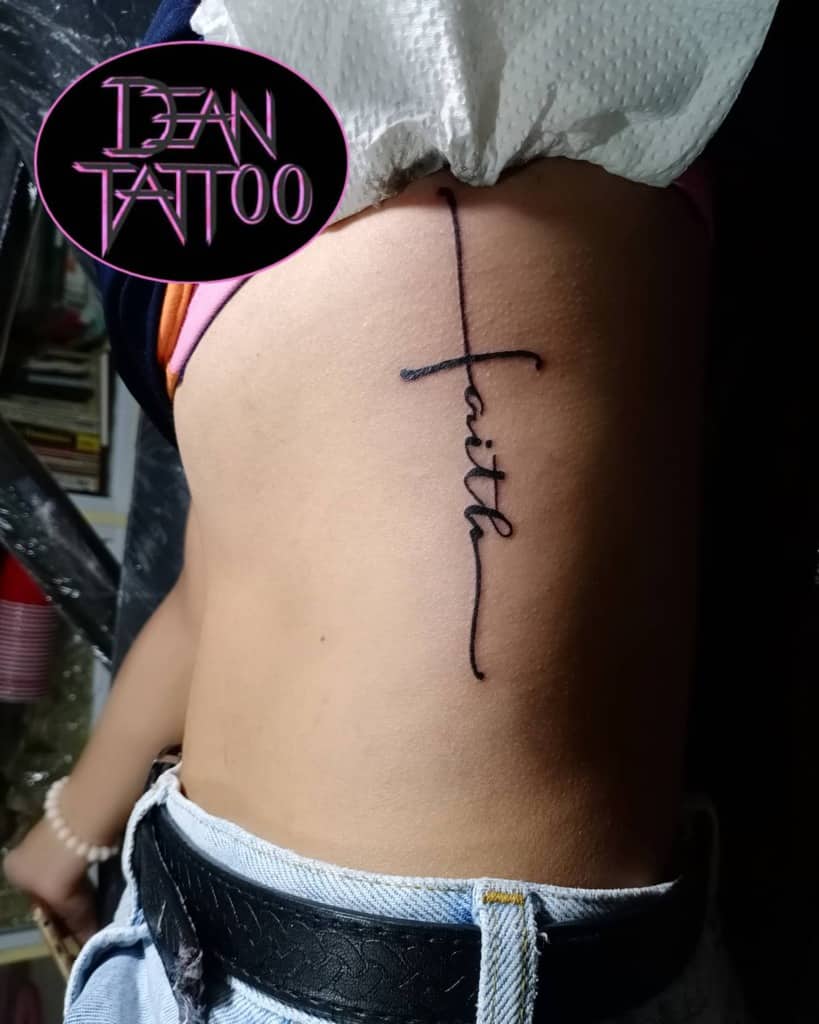 side faith cross tattoo deantattoo15
