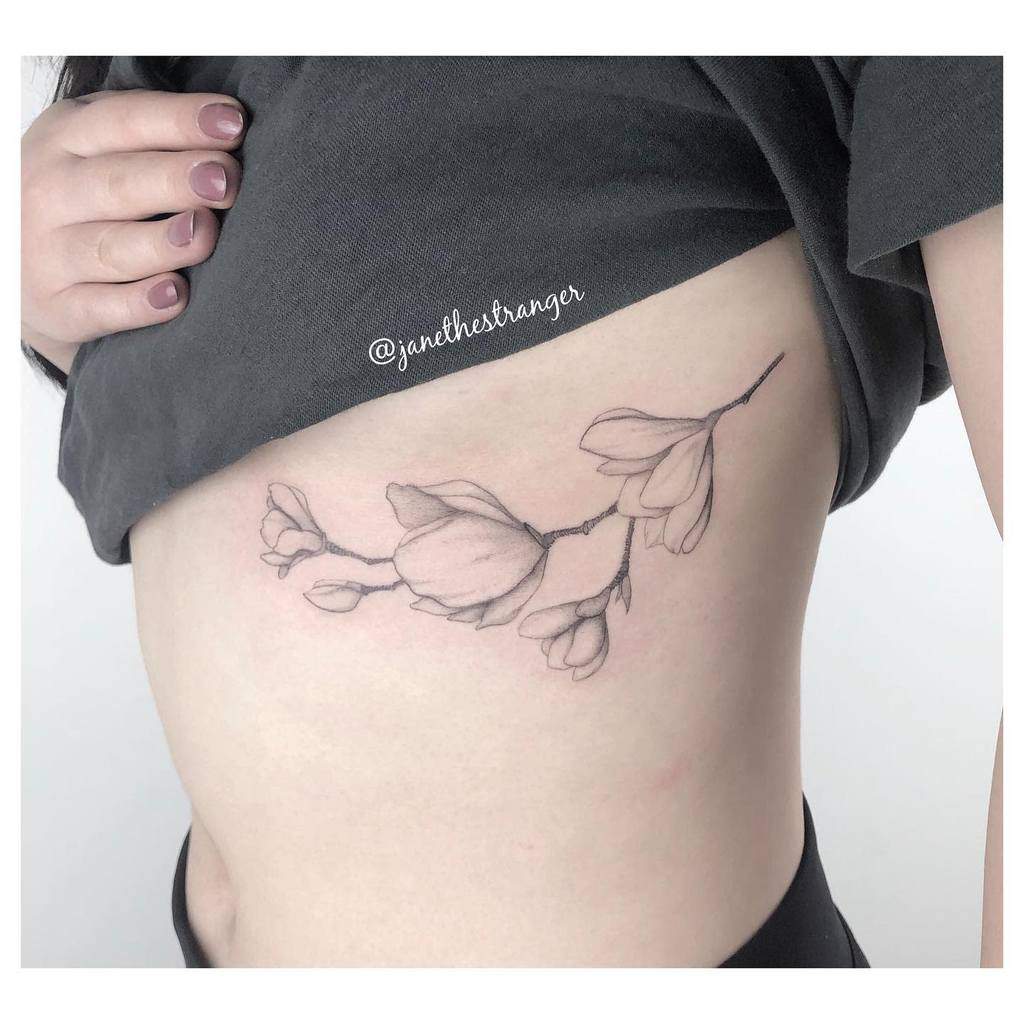 side magnolia tattoos janethestranger