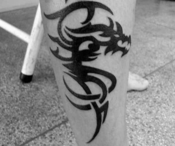 Side Of Leg Cool Simple Dragon Tattoo Design Ideas For Male