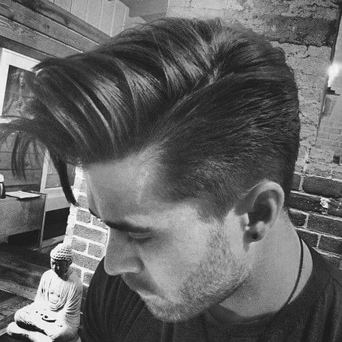 Side Part Long Thick Hairstyles For Men