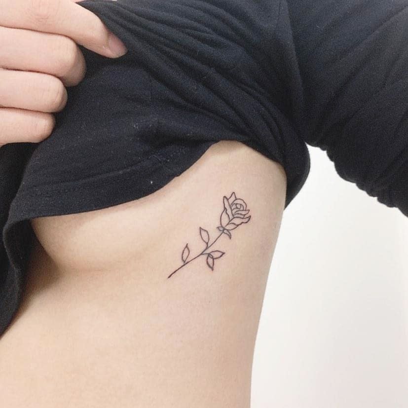 side tiny rose tattoos megumitattoo