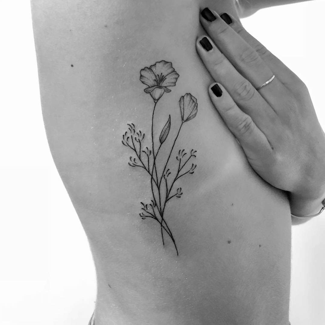 side wildflower tattoos soul_imagez_tattoo