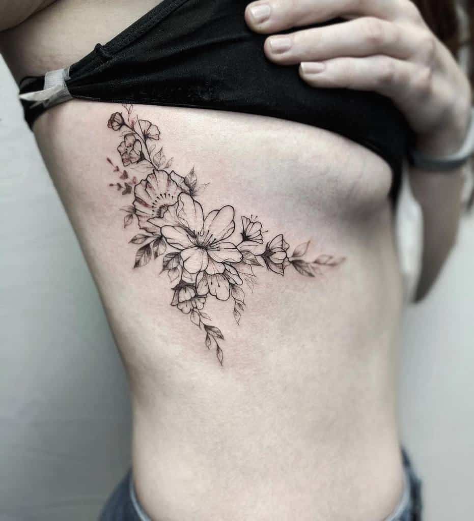 side wildflower tattoos v.ffoxx