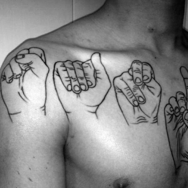 20 Sign Language I Love You Tattoo Designs Ideas  EntertainmentMesh