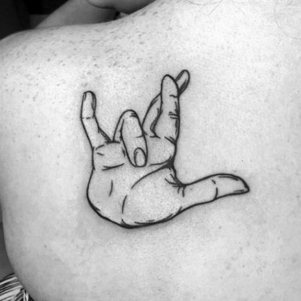 40 Sign Language Tattoo Designs For Men - Communication Ink Ideas