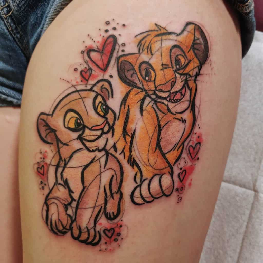 Simba And Nala Tattoo Jazanntattoo