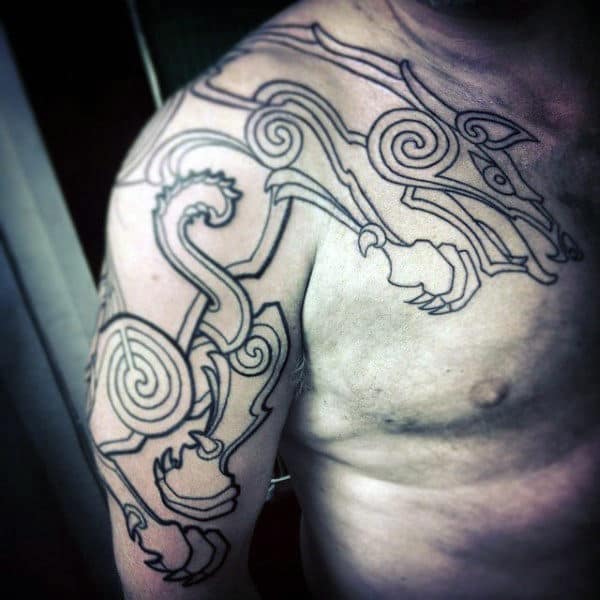 Valkyrie Norse Tattoo Design On Man Half Sleeve