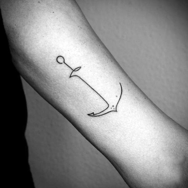 Simple Anchor Tattoo Designs For Gentlemen