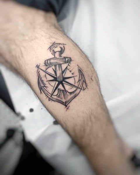 Simple Anchor Tattoo Designs For Men