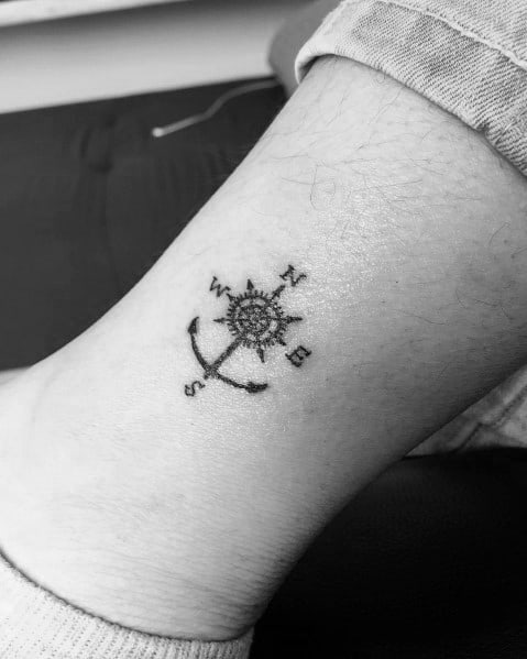 Simple Anchor Themed Tattoo Design Inspiration