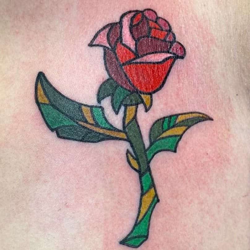 simple beauty and the beast rose tattoos ketobionicwoman