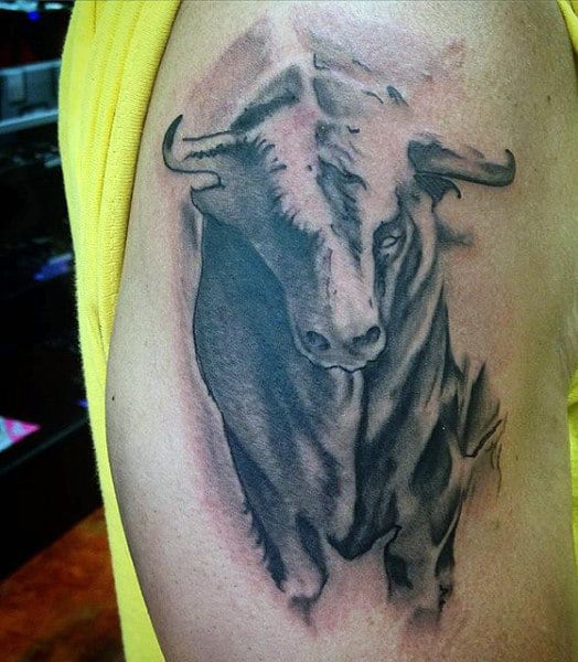 3. Arm Bull Tattoos.