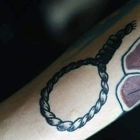 Simple Circular Rope Tattoo Male Arms