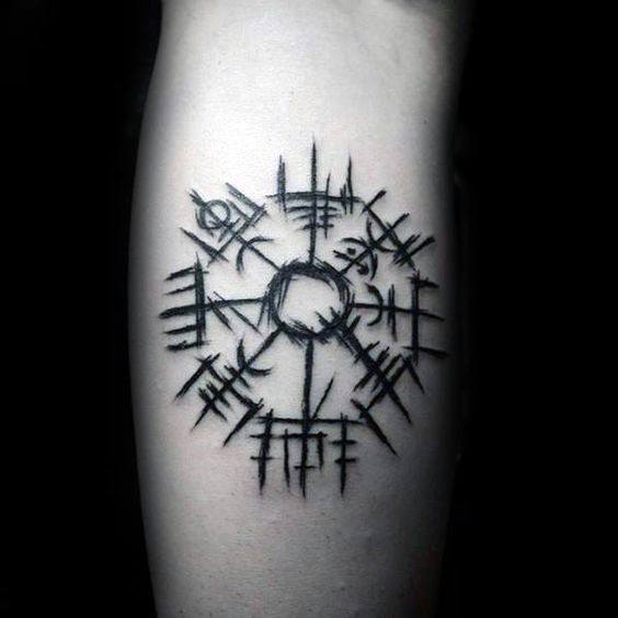 Simple Compass Themed Tattoo Design Inspiration