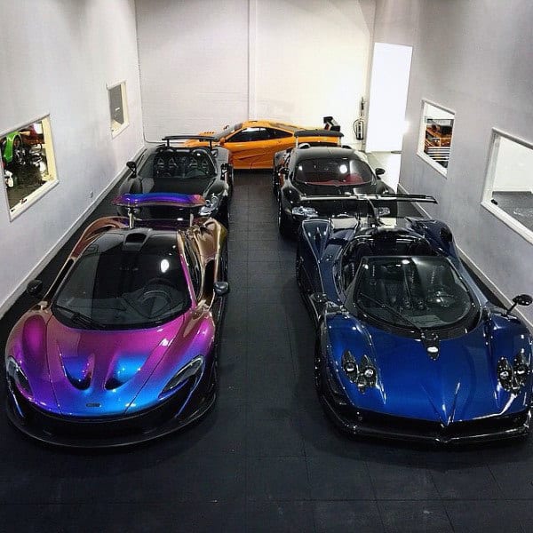 Simple Dream Garage Design With Expensive Luxury Exotic Cars