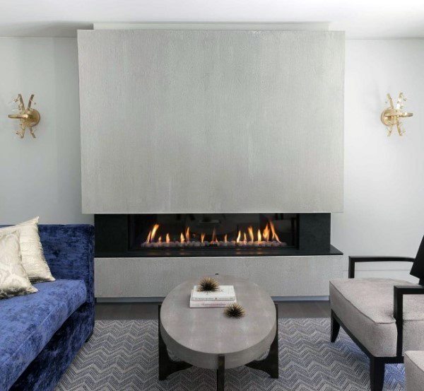 concrete gas fireplace