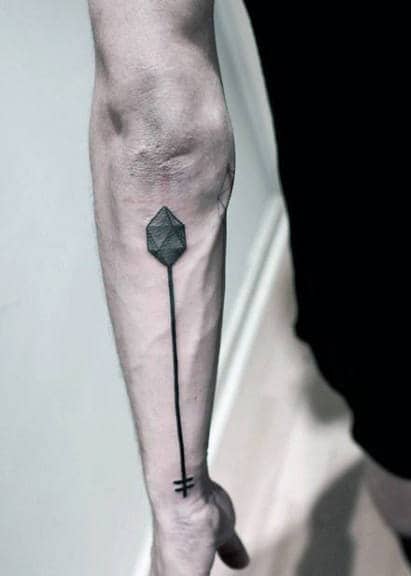 Simple Guys Abstract Tattoos Designs With Arrow