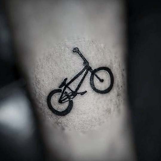 Simple Guys Small Bicycle Bmx Forearm Tattoo Inspiration