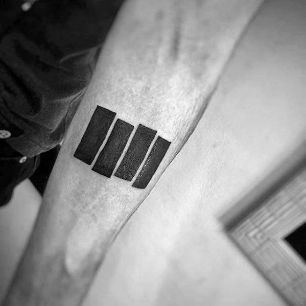 Simple Inner Forearm Black Flag Tattoos For Men