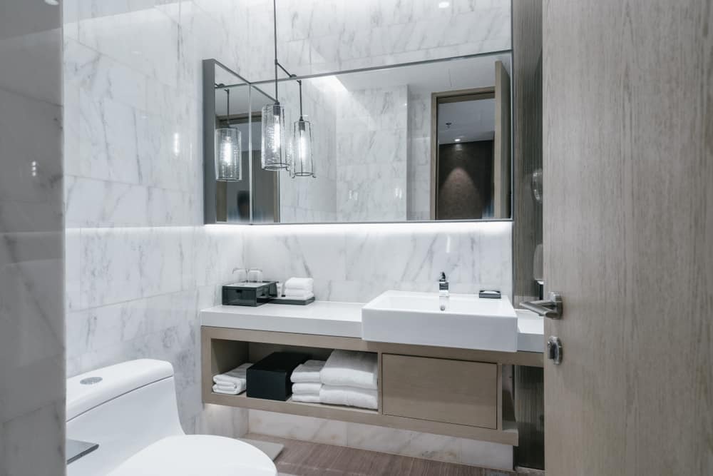 luxury marble powder room 