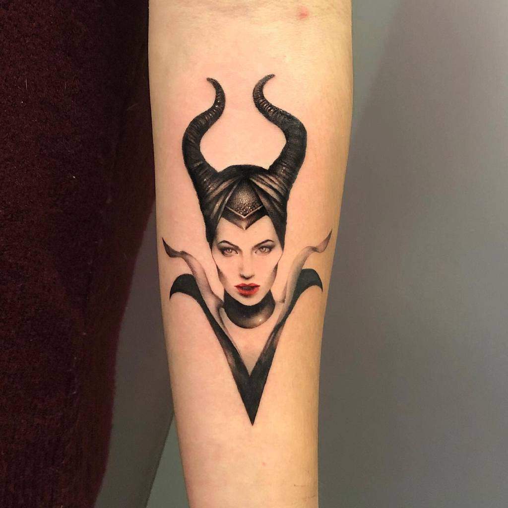 Simple Maleficent Tattoos Diegomezsalguero