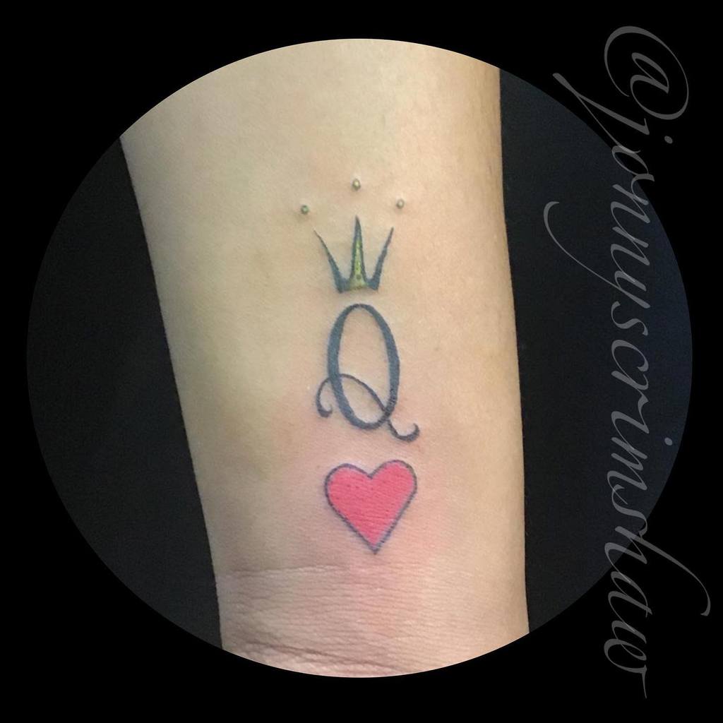 Arm Heart Crown Tattoo by Morbid Art Tattoo