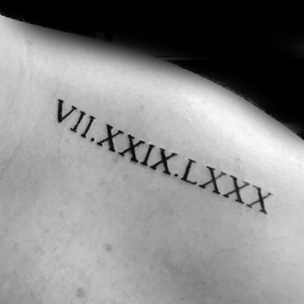 67 Roman Numeral Tattoos On Shoulder That Are Super Creative