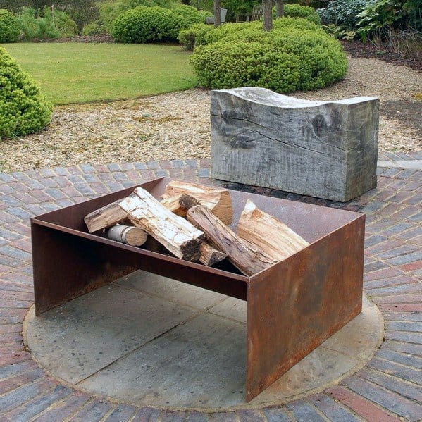 Simple Square Good Ideas For Steel Fire Pits