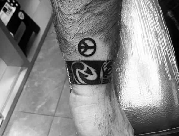 Simple Symbolic Tattoos For Men Peace Sign Meaning