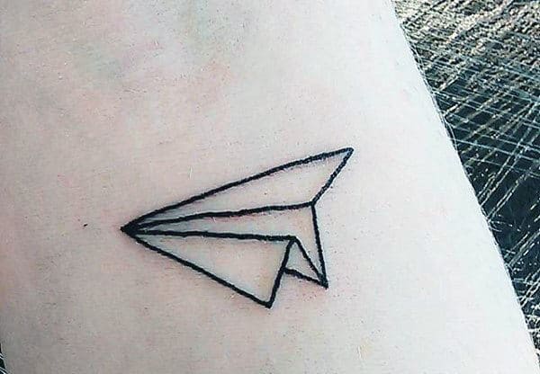 Simple Tattoos For Men Paper Airplane
