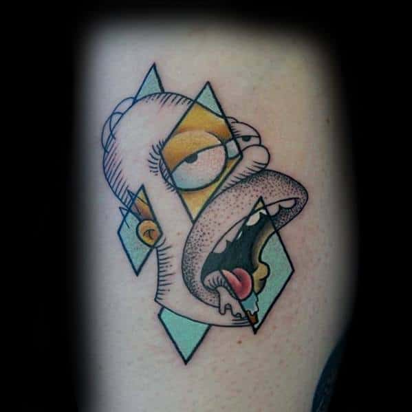Simpsons Tattoo On Man