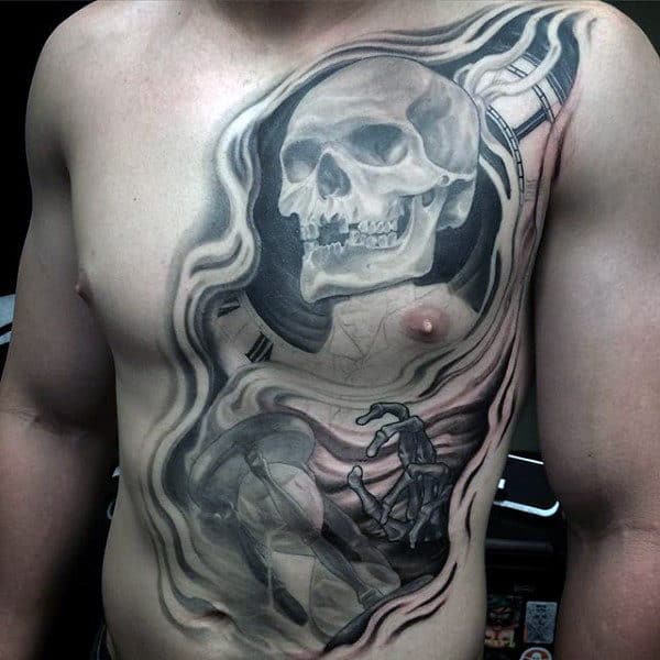 Color Ram Skull chest tattoo 🐏 tattoo artist - S.Daukshta #tattooart... |  TikTok