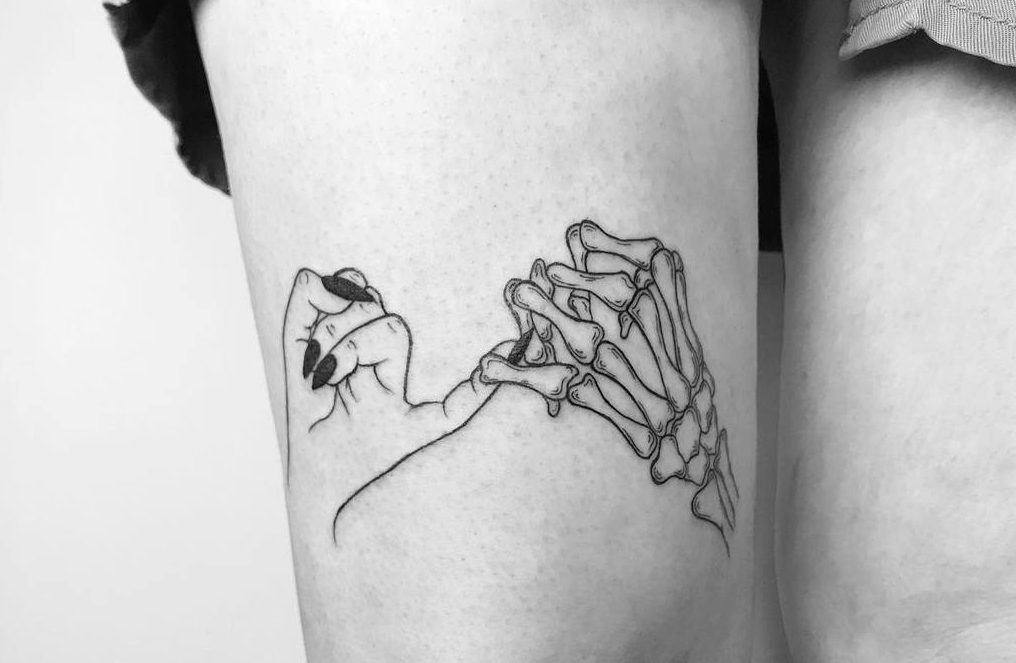 Skeleton Pinky Promise Tattoos Regina Phalange Tattoo
