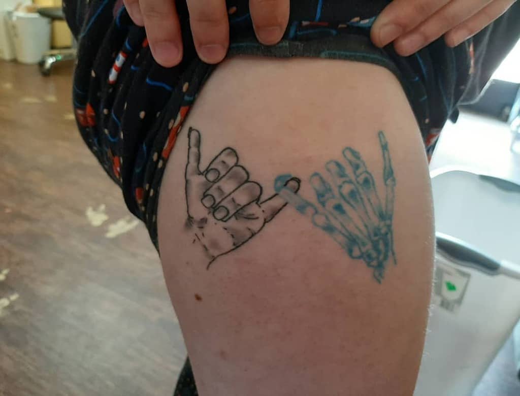 Skeleton Pinky Promise Tattoos Sarah Vangoghtattoos