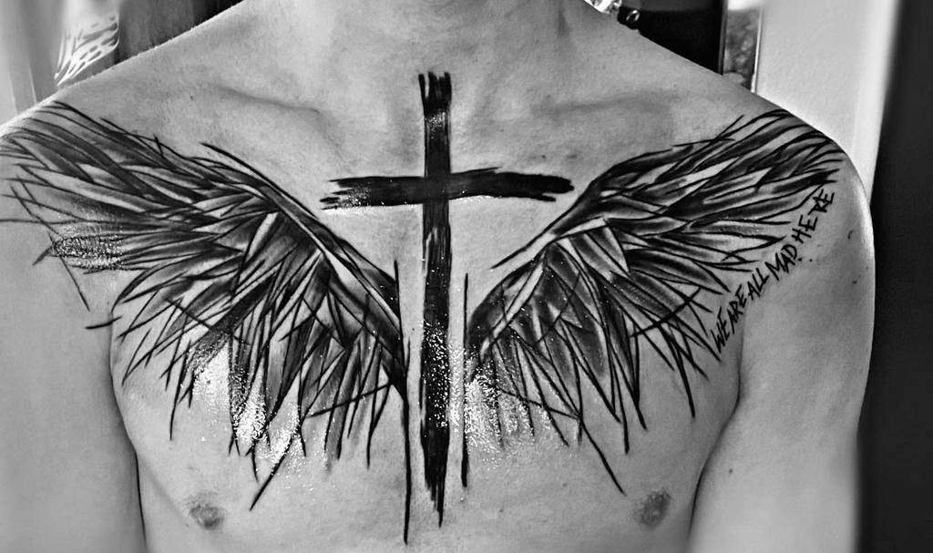 Goth Devil Angel Wings Heaven Hell Temporary Fake Tattoo Arm Sticker Mens  Womens | eBay