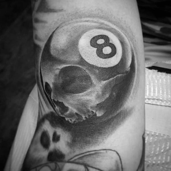 Skull 8 Ball Guys Amazing Arm Tattoos