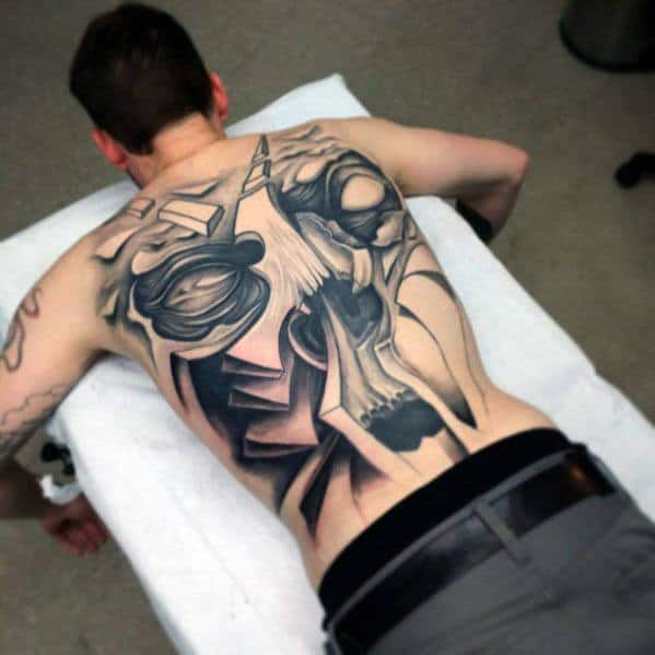 Skull Back Guys Tattoo Ideas