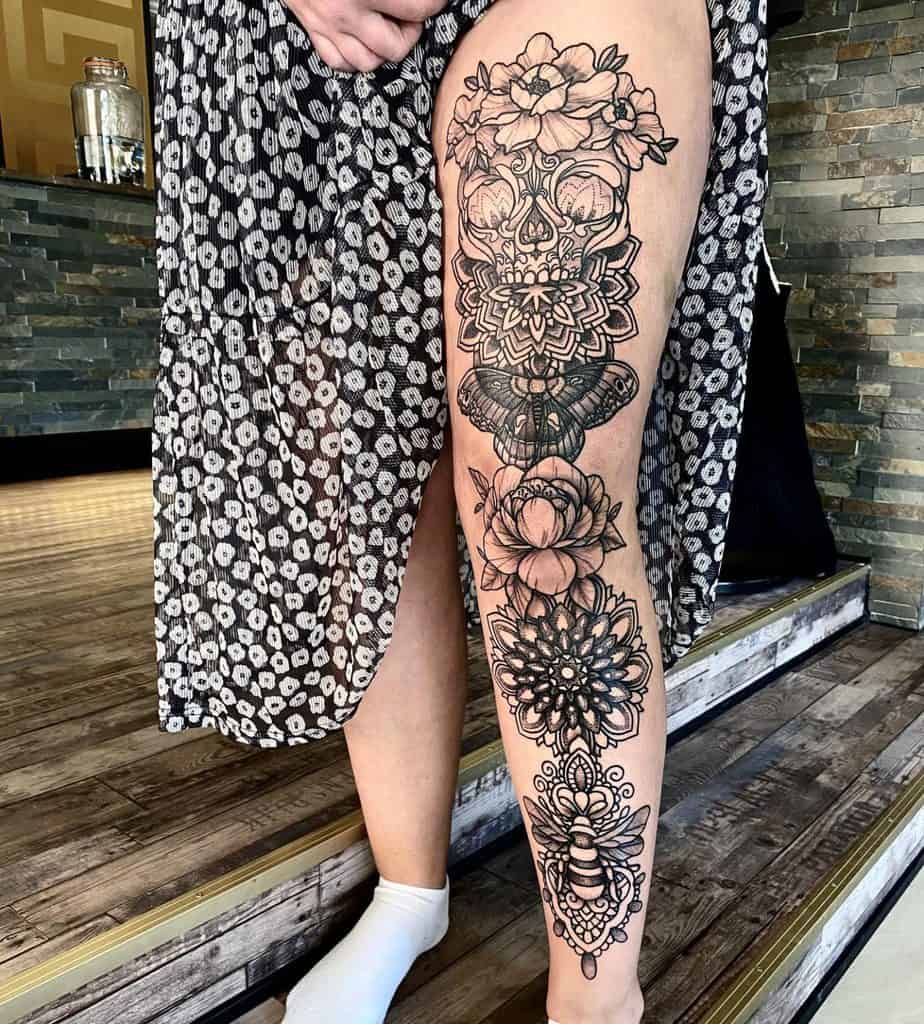 85 Amazing Leg Sleeve Tattoo Ideas