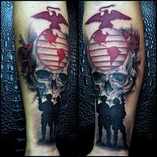 50 United States Marine Corps Tattoos 2023  USMC Designs