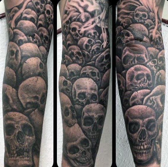 Skull Tattoo Designs Sleeves For Guys