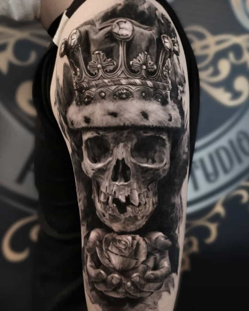 skull upper arm tattoos for men dio_tattoo