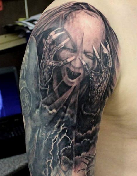 Skulls And Demons Tattoos For Men