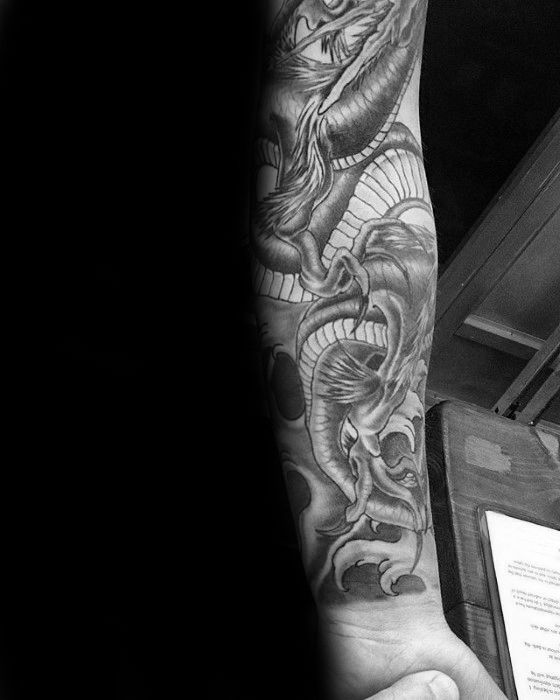 Sleeve Forearm Mens Dragon Tattoo Ideas