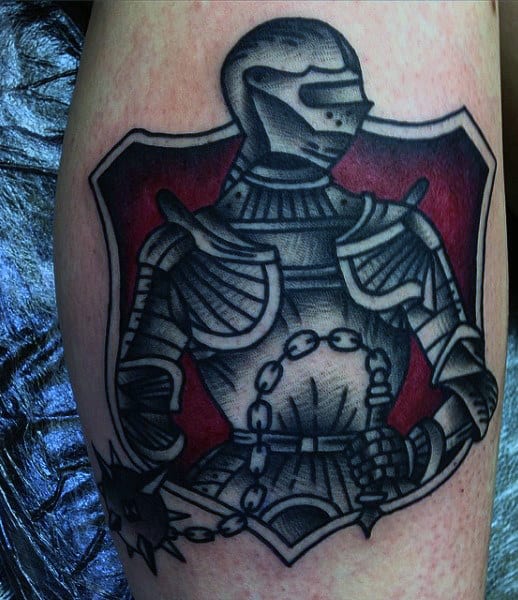 Small Black Knight Tattoos For Men